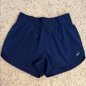 Asics Blue Athletic Lightweight Running Shorts with phone pocket